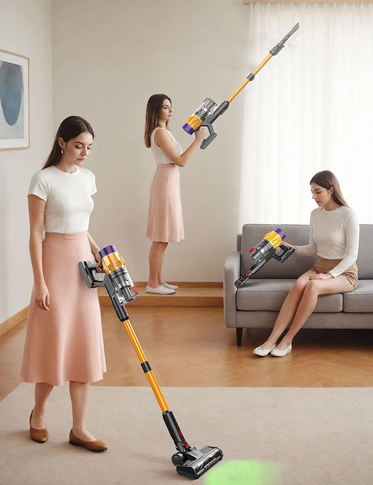 IDEACH FlexClean™ – Aspirapolvere Smart Senza Fili 550W con Display Touch, 50KPA, Asta Pieghevole e 3 Modalità