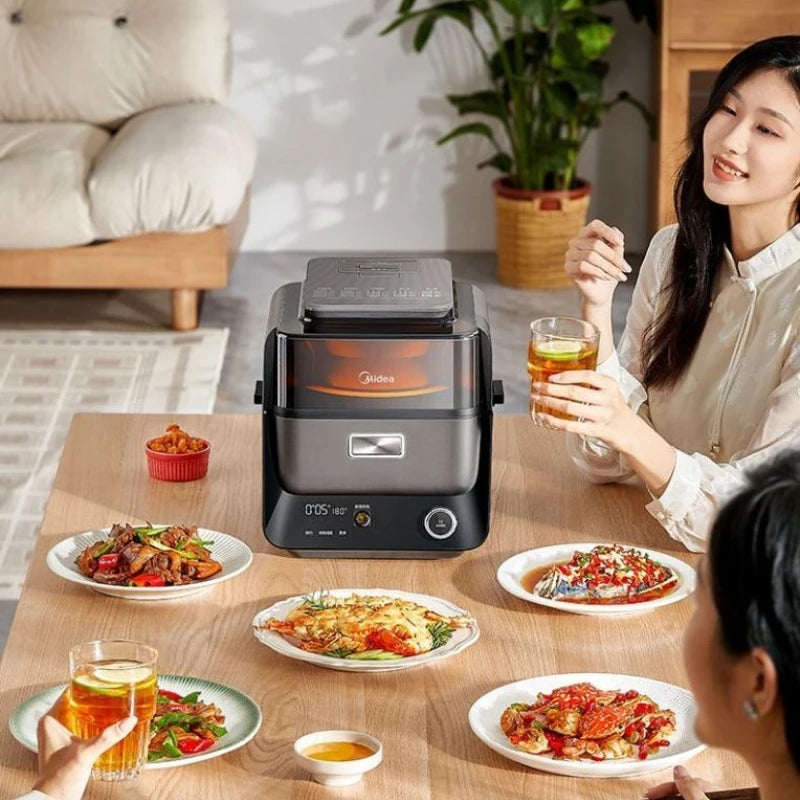 Air Fryer Smart KZC40C01XM – Doppia Fonte di Calore  Cottura Senza Ribaltamento, 4 Funzioni, Design Premium