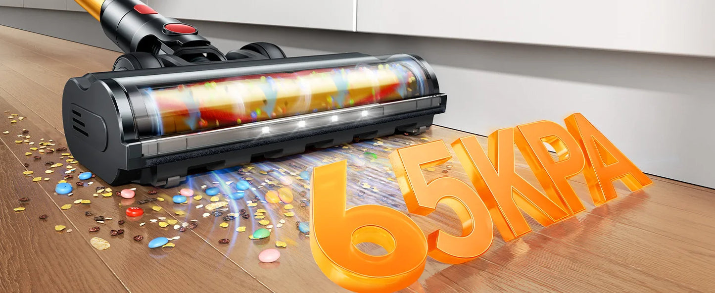 BUTURE VC90 PowerClean™ – Aspirapolvere Smart Senza Fili 600W con Batteria Rimovibile e Spazzola Antiacaro