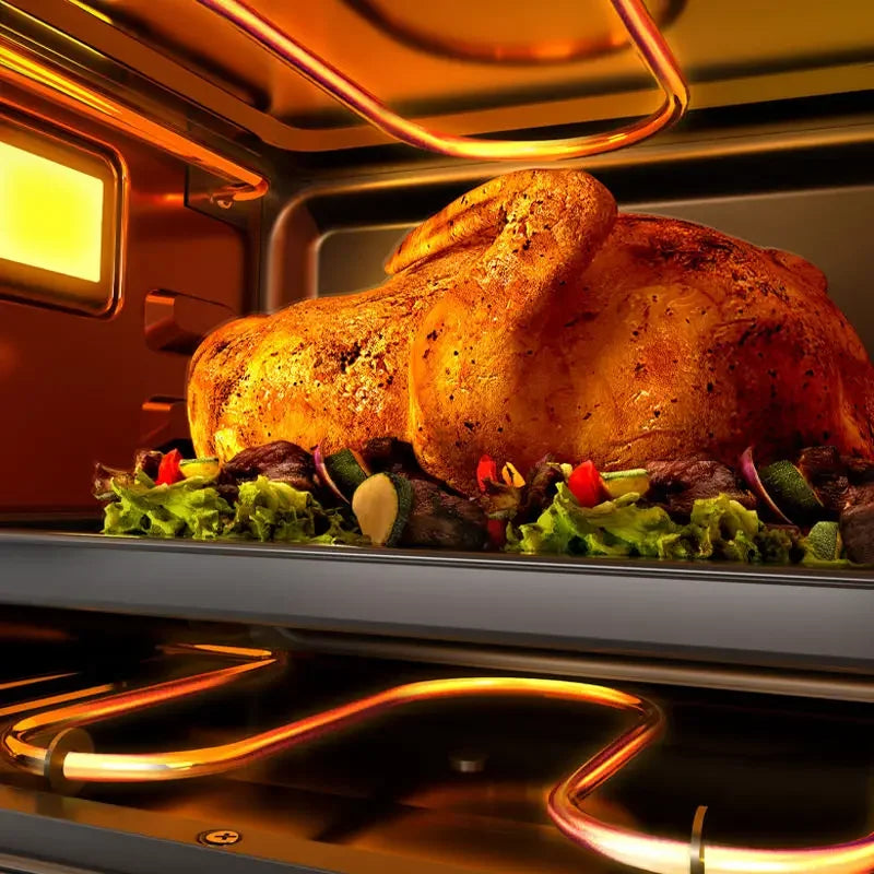 Forno Smart a Vapore 2-in-1 da 28L – Cottura a Vapore & Tradizionale  Design Gold  Haoyunma Elite