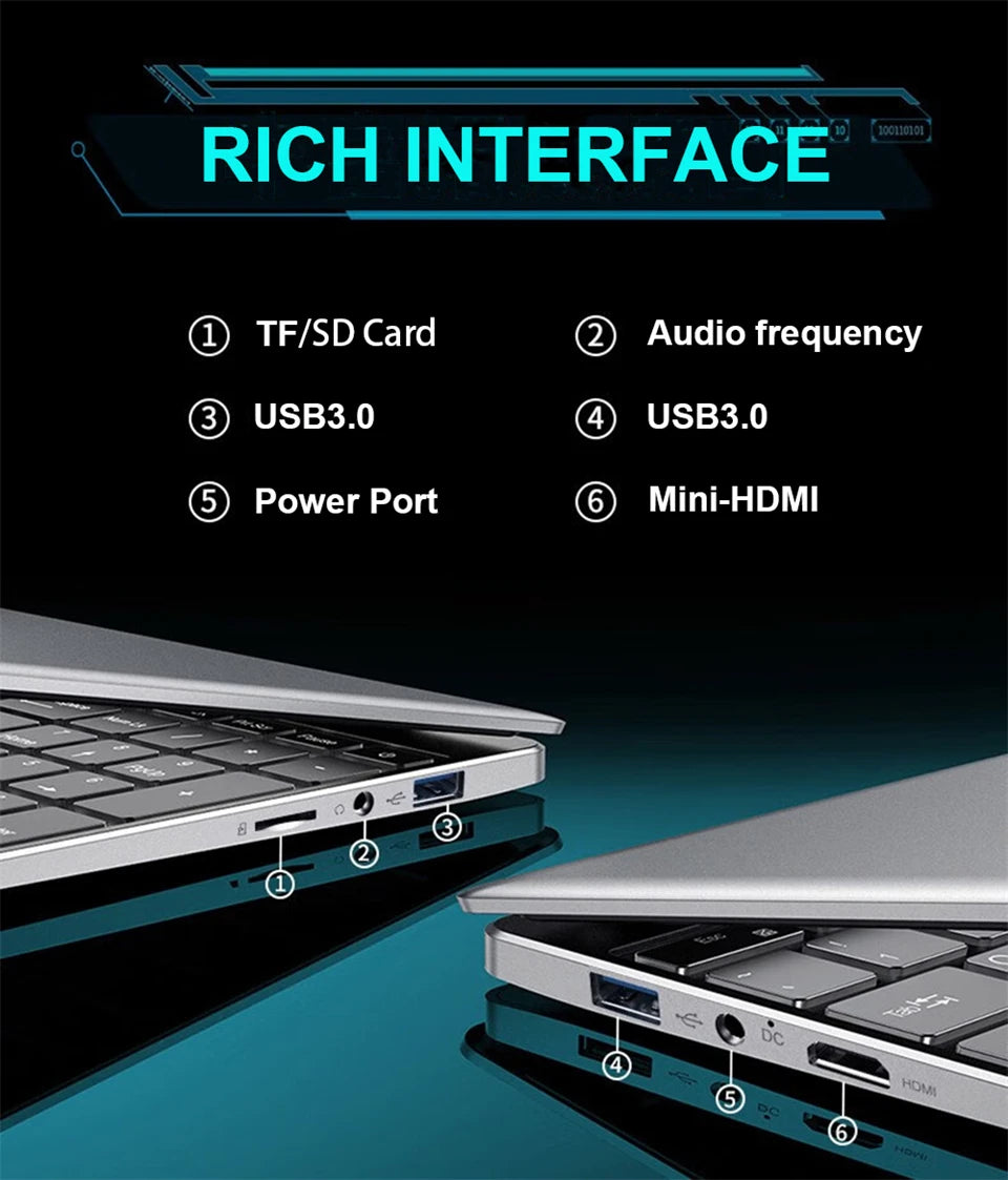 Laptop 15.6" Intel Core i7 | 16GB RAM | SSD | Windows 11 Pro | Riconoscimento Impronte Digitali
