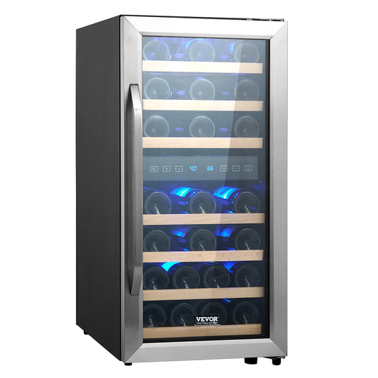 Cantinetta Vino Succebuy Dual Zone – Frigorifero Freestanding a Doppia Temperatura con Raffreddamento ad Aria per Bar Domestico