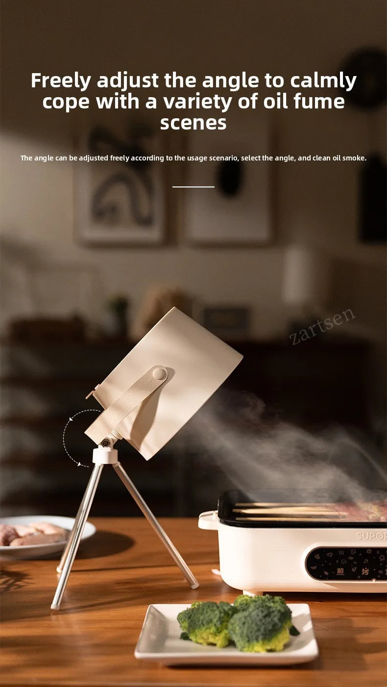 Mini Cappa Aspirante USB da Tavolo – Ventilatore da Cucina Portatile per Fumo e Odori