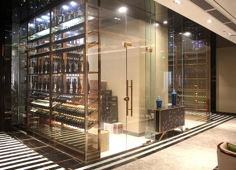 Cantinetta Vino Doppia Porta – Raffreddamento a Compressore, Controllo Smart Elettrico, Frigorifero Freestanding per Champagne, Vini Rossi e Bianchi