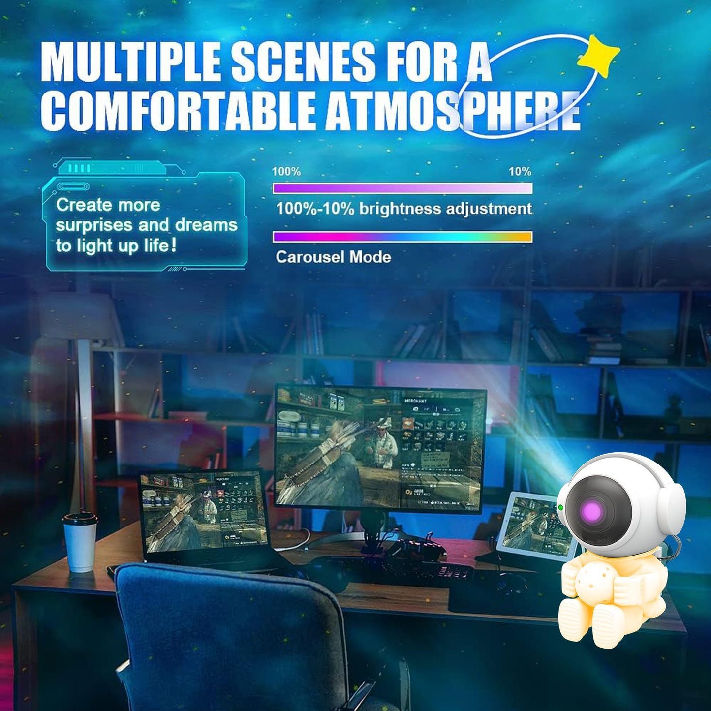 "Astronaut Starry Atmosphere: Porta la Galassia nella Tua Casa!"