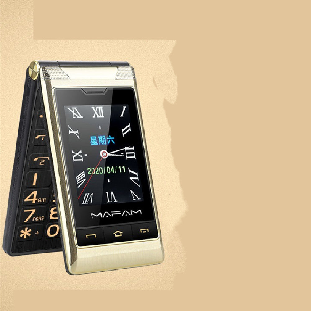 Telefono Cellulare a Conchiglia Dual Screen con Batteria 5900mAh