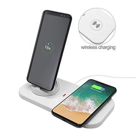 Stazione di Ricarica Wireless 5in1 – Compatibile con iPhone, Type-C, Micro USB, Lightning – Base Multipla Universale