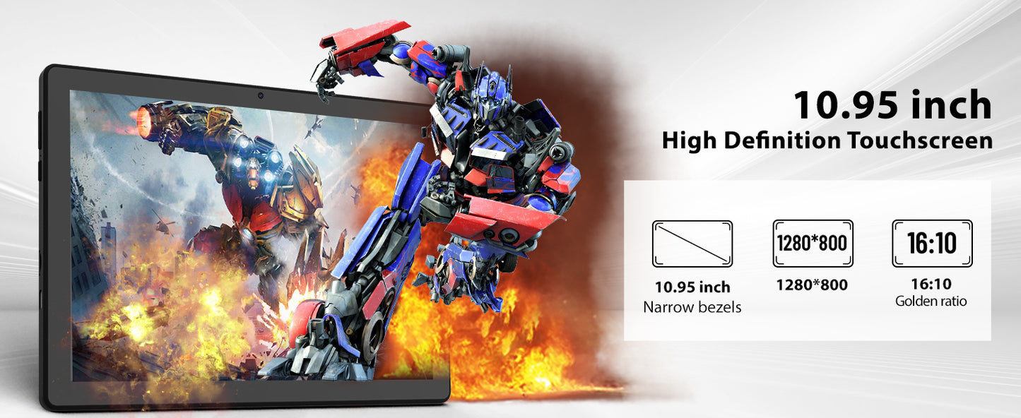 Tablet Android 11" 14GB RAM 64GB ROM - Kit Completo 8 in 1 con Tastiera, Mouse, Stylus