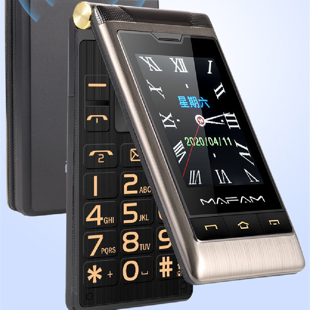 Telefono Cellulare a Conchiglia Dual Screen con Batteria 5900mAh