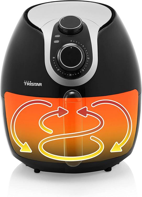 Friggitrice ad Aria Tristar XXL 5.2 L – Antiaderente, Termostato Regolabile, Cottura Sana e Croccante
