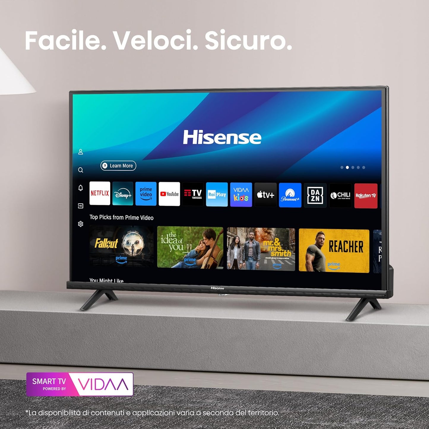 Hisense Smart TV 32" 2025 – HDR, VIDAA U8, Alexa e AirPlay2 per un intrattenimento smart