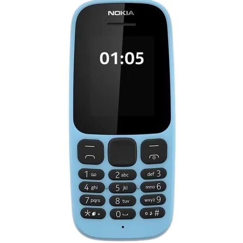 Nokia 106 – Cellulare con Tasti Grandi, Dual SIM, Display 1.8", Radio FM, Torcia LED – Blu