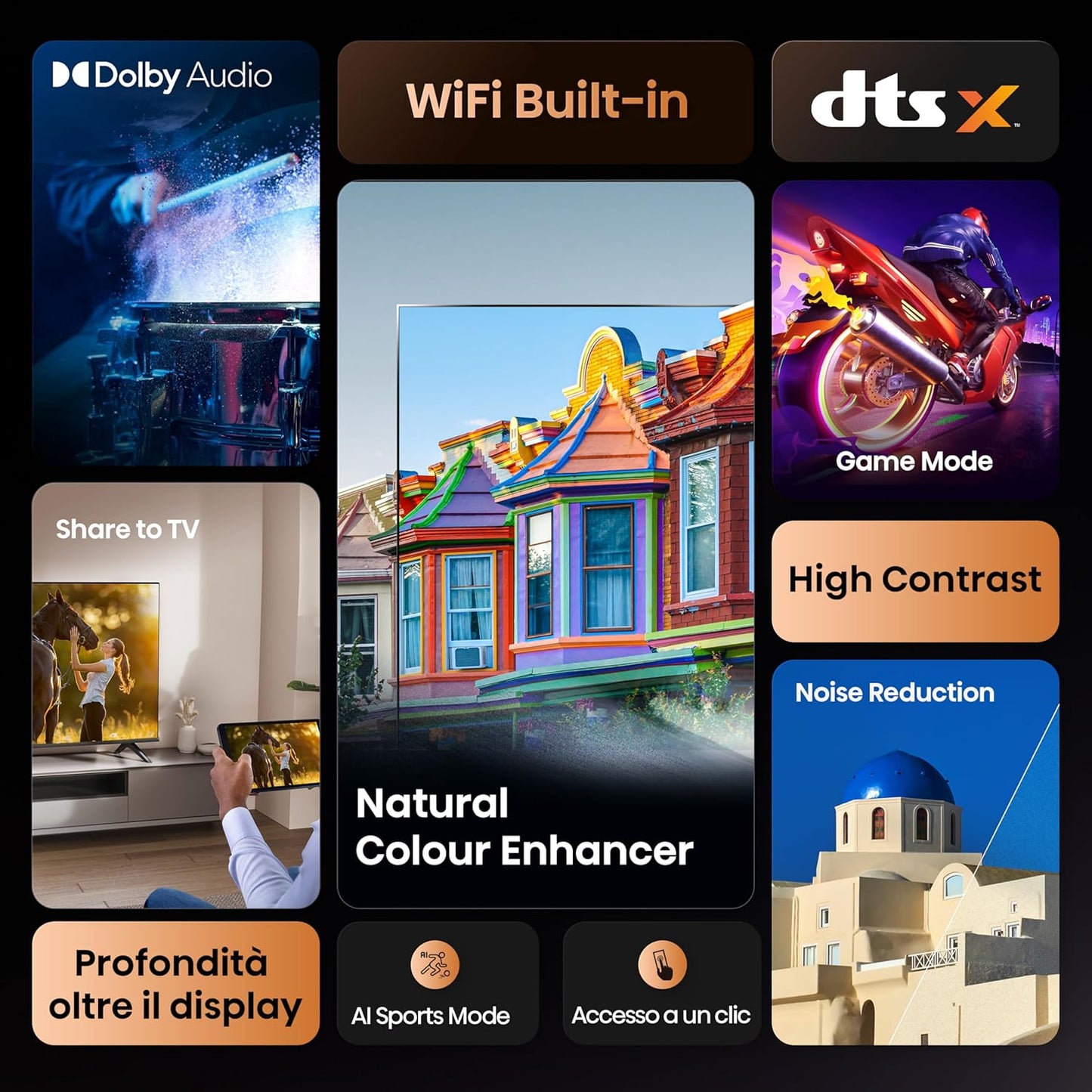 Hisense Smart TV 32" 2025 – HDR, VIDAA U8, Alexa e AirPlay2 per un intrattenimento smart