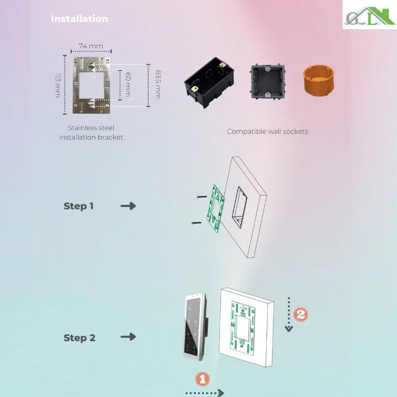 Pannello Controllo Smart Home Android 5.7" Touch Screen WiFi Domotica