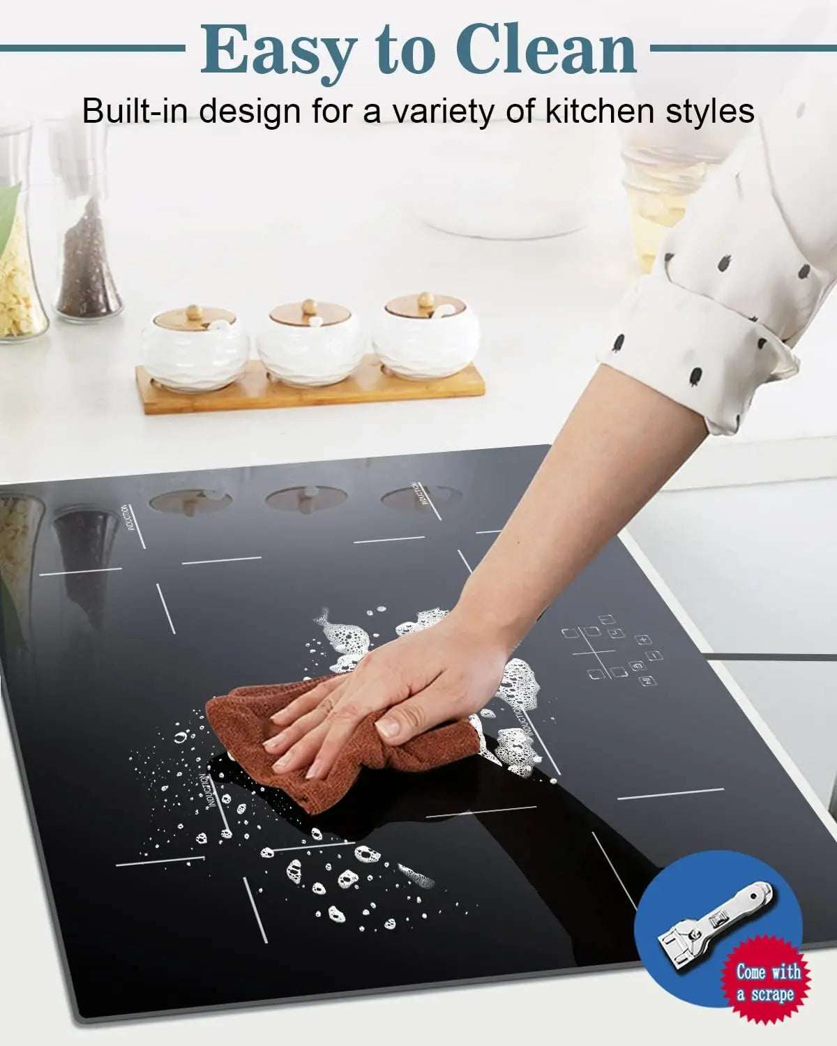 🍳 Piano Cottura Karinear 4 Fuochi – Eleganza, Sicurezza e Precisione