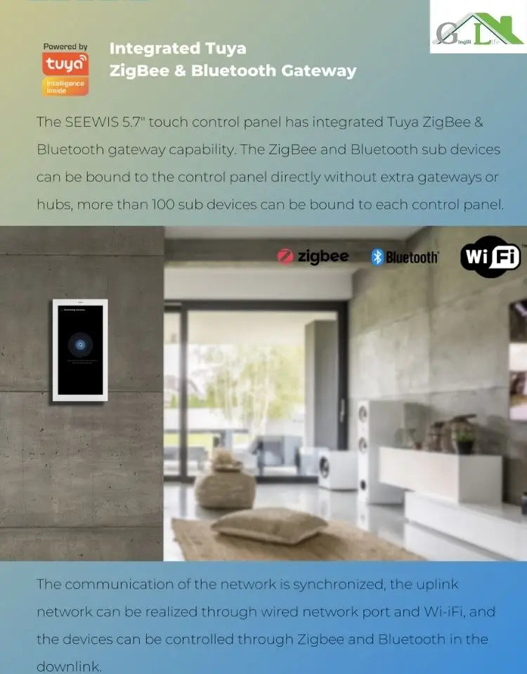 Pannello Controllo Smart Home Android 5.7" Touch Screen WiFi Domotica