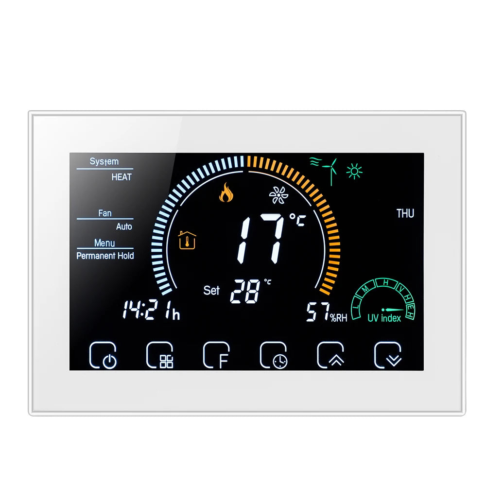 🏠 Termostato Smart Wi-Fi TUYA con Schermo a Colori – Controllo Intelligente per Clima Perfetto