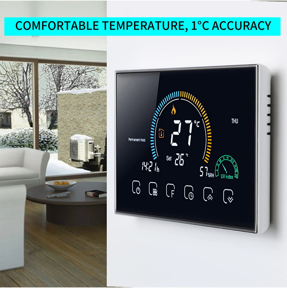 🏠 Termostato Smart Wi-Fi TUYA con Schermo a Colori – Controllo Intelligente per Clima Perfetto