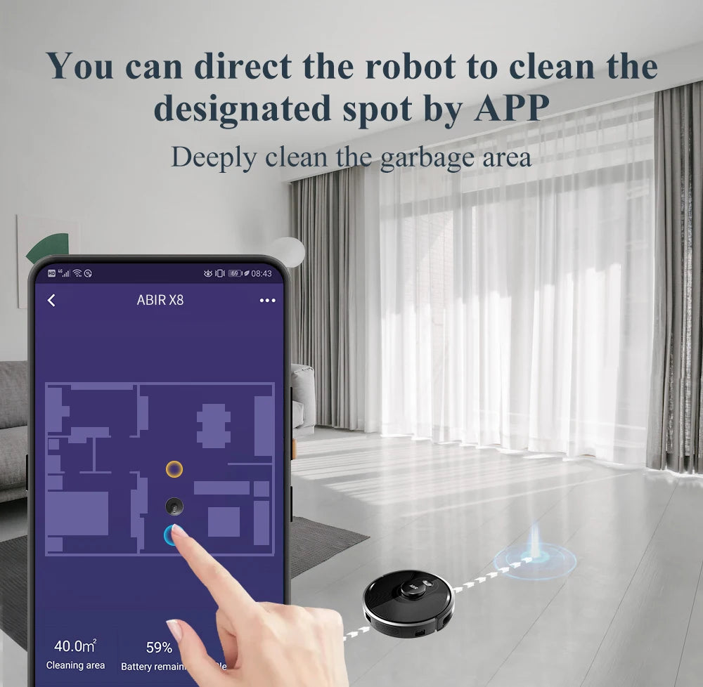 🤖 ABIR X8 – Pulizia Intelligente, Personalizzata e Silenziosa