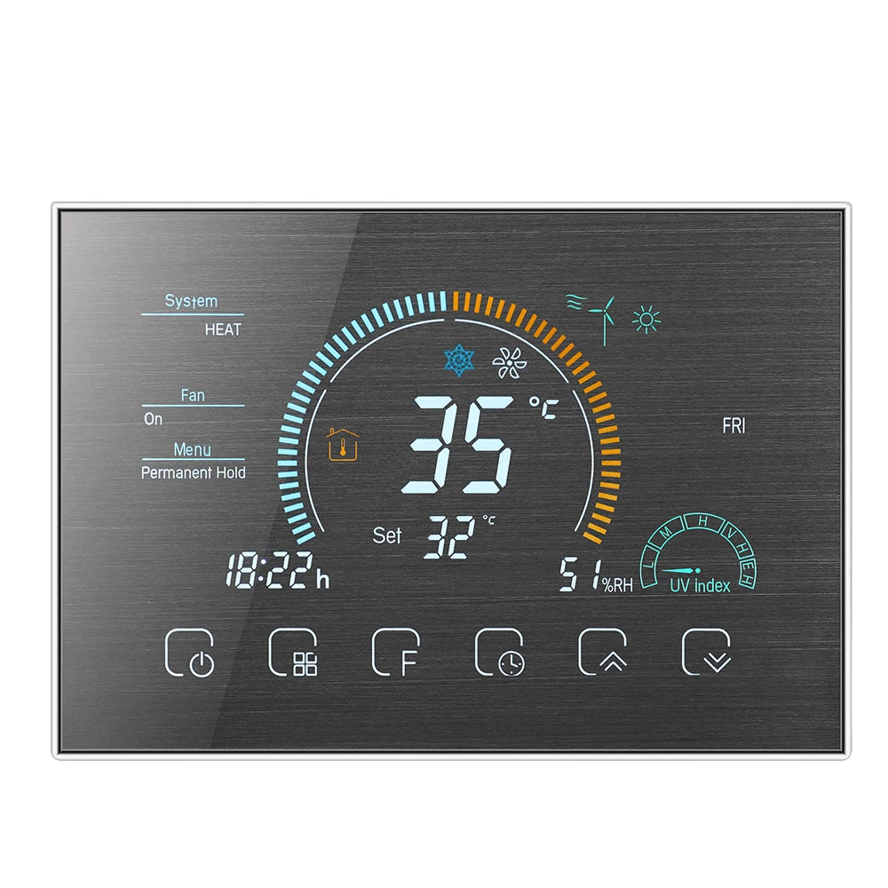 🏠 Termostato Smart Wi-Fi TUYA con Schermo a Colori – Controllo Intelligente per Clima Perfetto