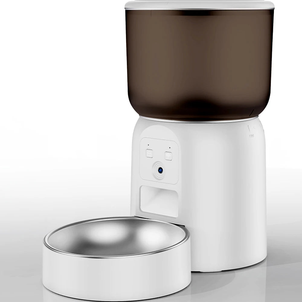 Distributore Automatico Cibo 3L con Telecamera WiFi per Gatti e Cani - Controllo App e Video HD