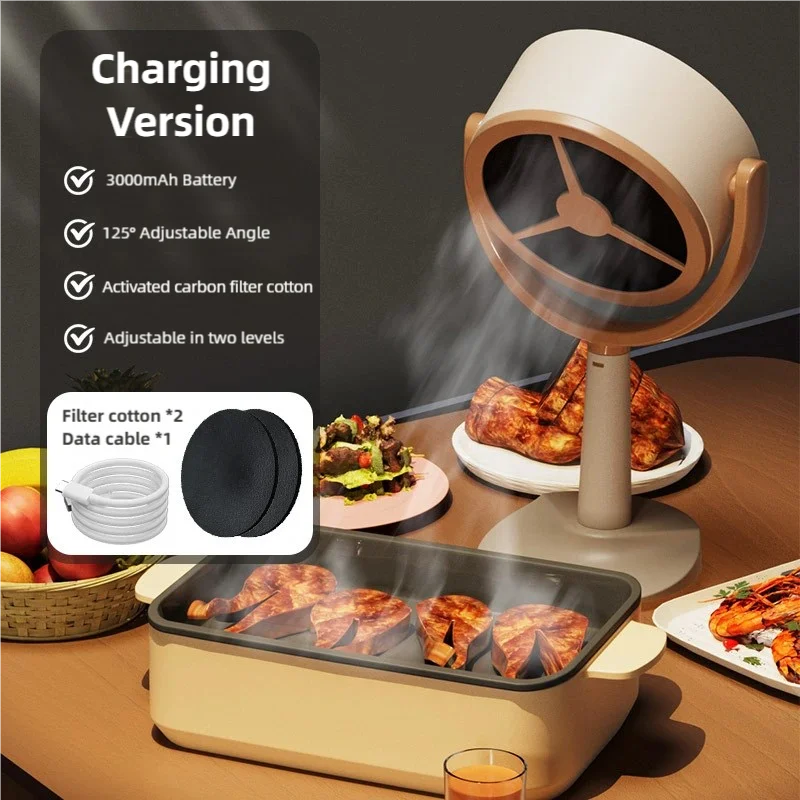 Mini Cappa Aspirante da Tavolo - Purificatore Portatile per Cucina, Ristorante, Hotpot e Barbecue