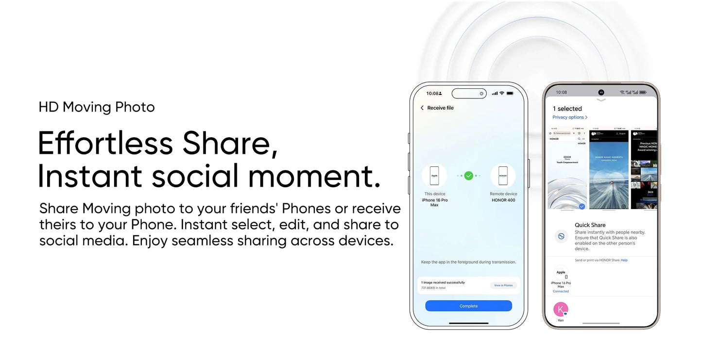 HONOR 400 5G Smartphone - Batteria 6000mAh, Ricarica Rapida 80W, Display AMOLED 120Hz 6.55'', Snapdragon 7 Gen 3