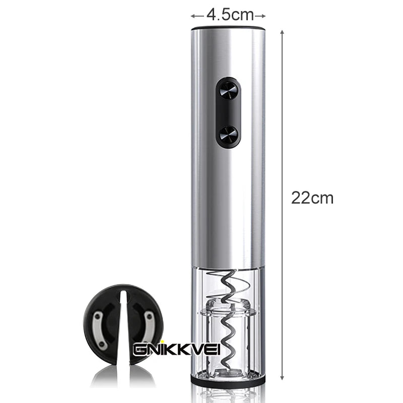 Cavatappi Elettrico Automatico Ricaricabile - Apribottiglie Vino con Tagliacapsule in Acciaio Inox