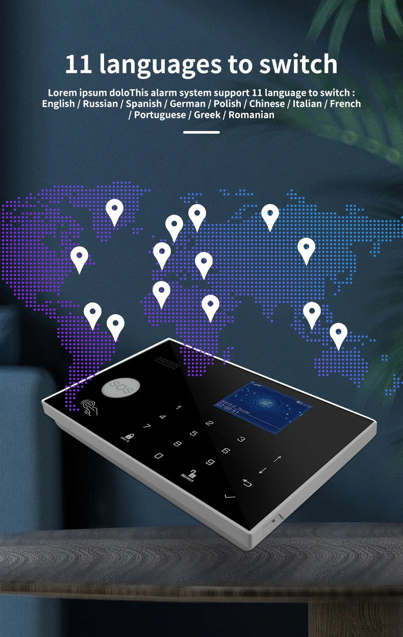 Sistema Allarme Casa WiFi GSM Wireless - Kit Antifurto Smart con Sensori Porta e Movimento, App Tuya e Compatibilità Alexa