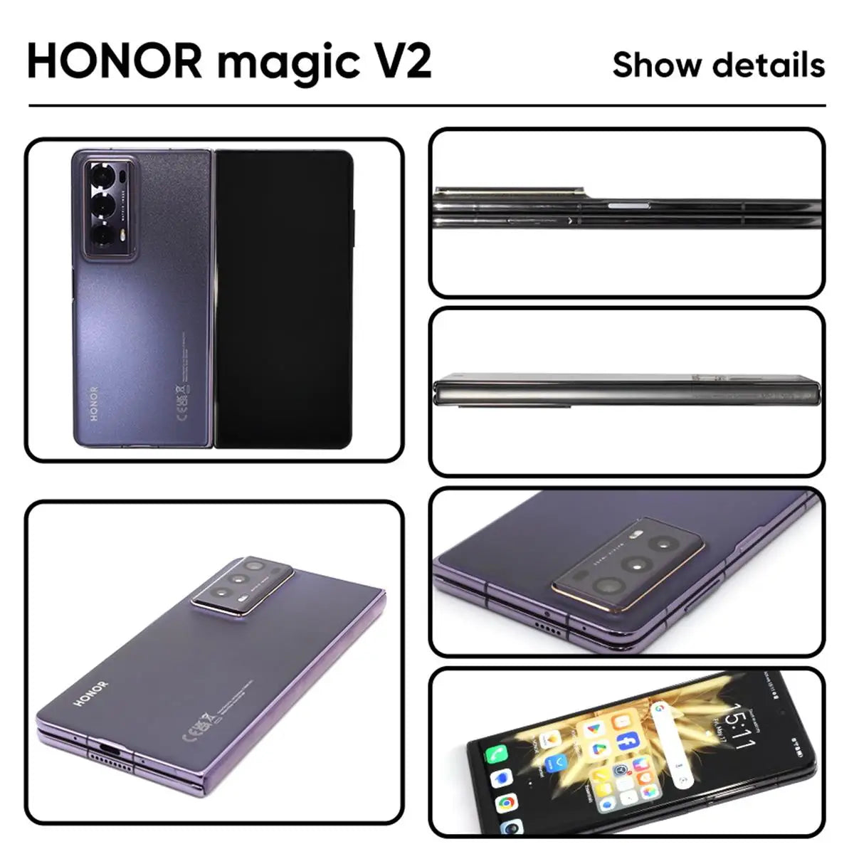 Honor Magic V2 5G - Smartphone Pieghevole con Display OLED 7.92" 120Hz e Snapdragon 8 Gen 2