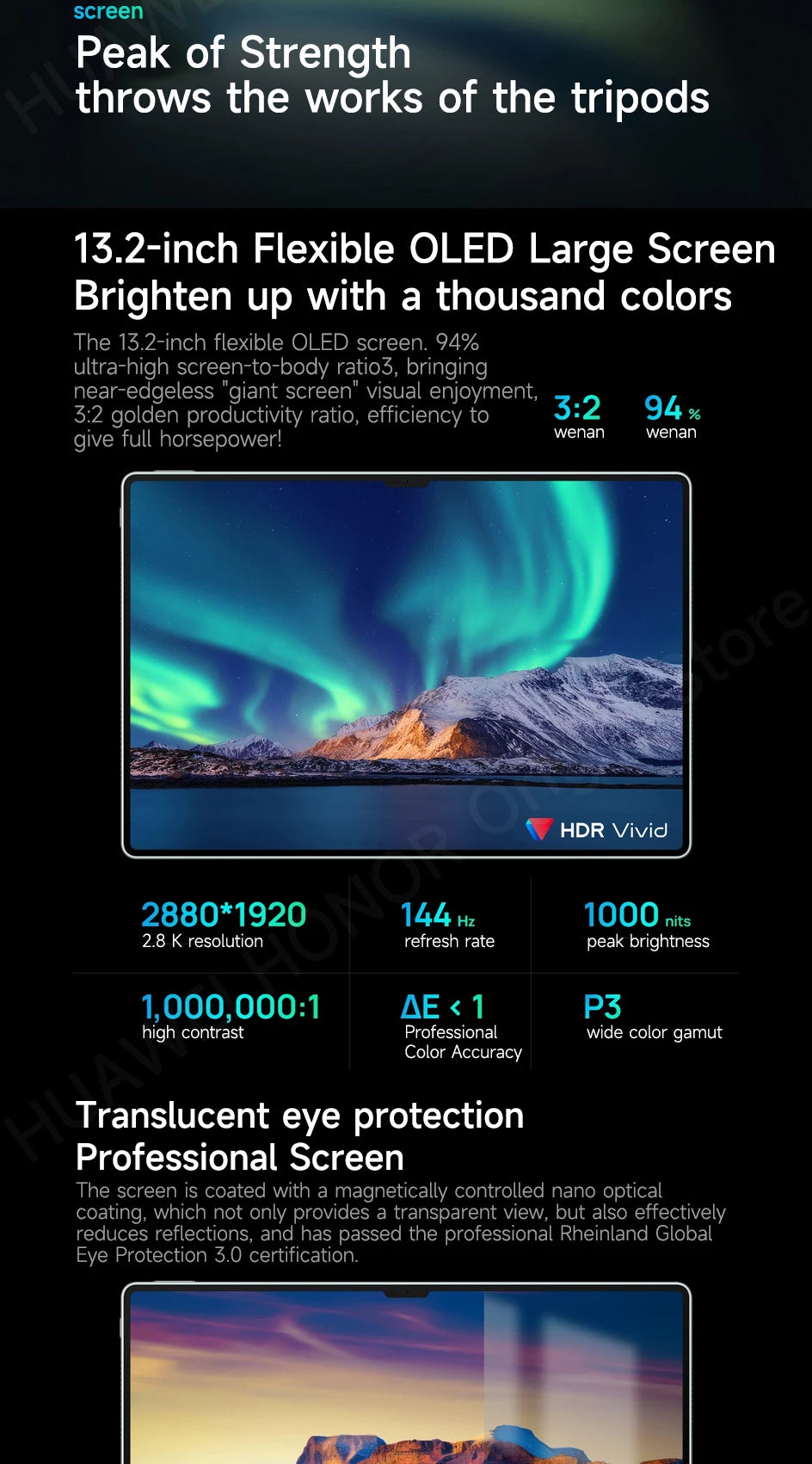 HUAWEI MatePad Pro 13.2" Tablet OLED 2.8K 144Hz - 16GB RAM 1TB, WiFi/LTE, M-Pencil