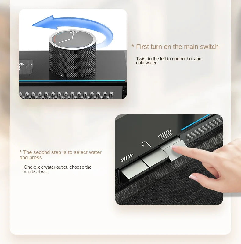 Lavello Cucina Acciaio Inox 304 Nano Black con Rubinetto Digitale a Cascata