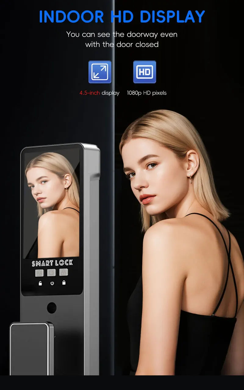 Serratura Smart WiFi con Riconoscimento Vena Palmare e Facciale 3D