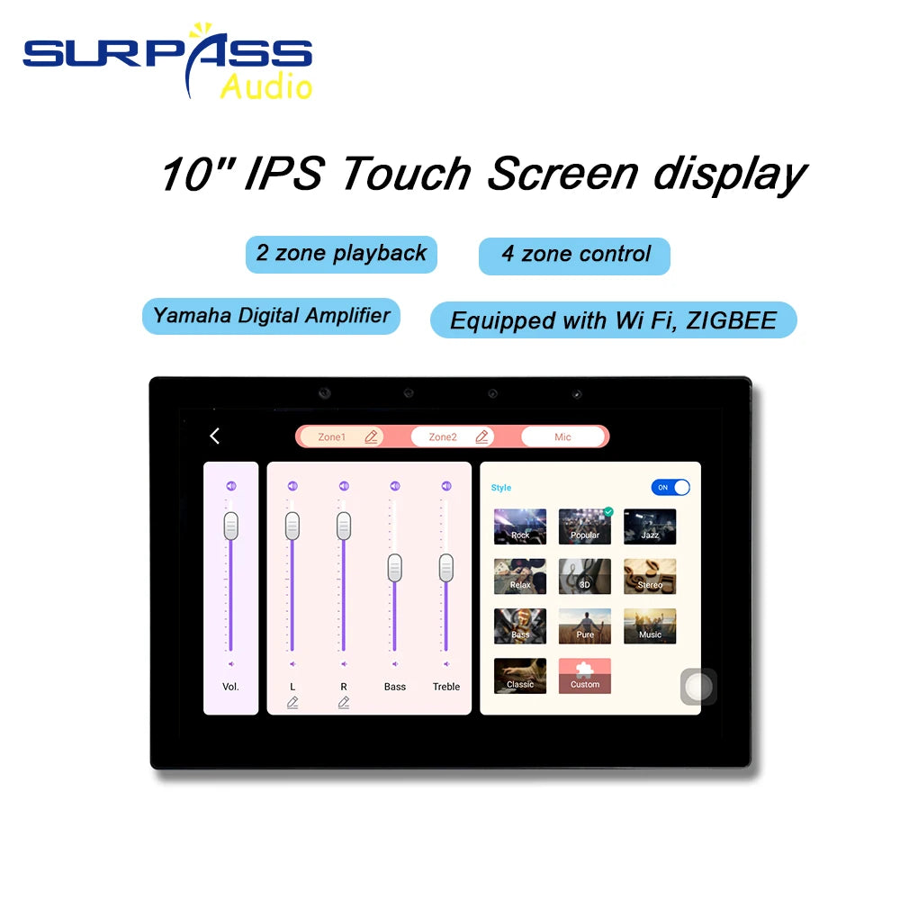 Pannello Controllo Smart Home Tuya 10" Touch Screen WiFi Zigbee Bluetooth