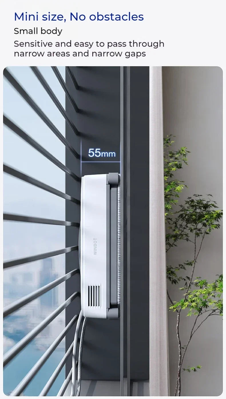 Robot Lavavetri ECOVACS WINBOT AIR MINI - Aspirazione 8000Pa per Finestre Perfette