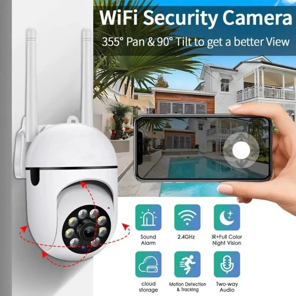 Telecamera PTZ WiFi 8MP per Esterno con Zoom 4X e Tracking AI