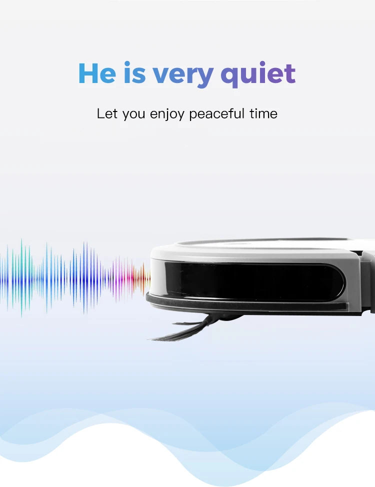 Robot Aspirapolvere Intelligente WiFi con Serbatoio Acqua 180ml - Pulizia Automatica Casa