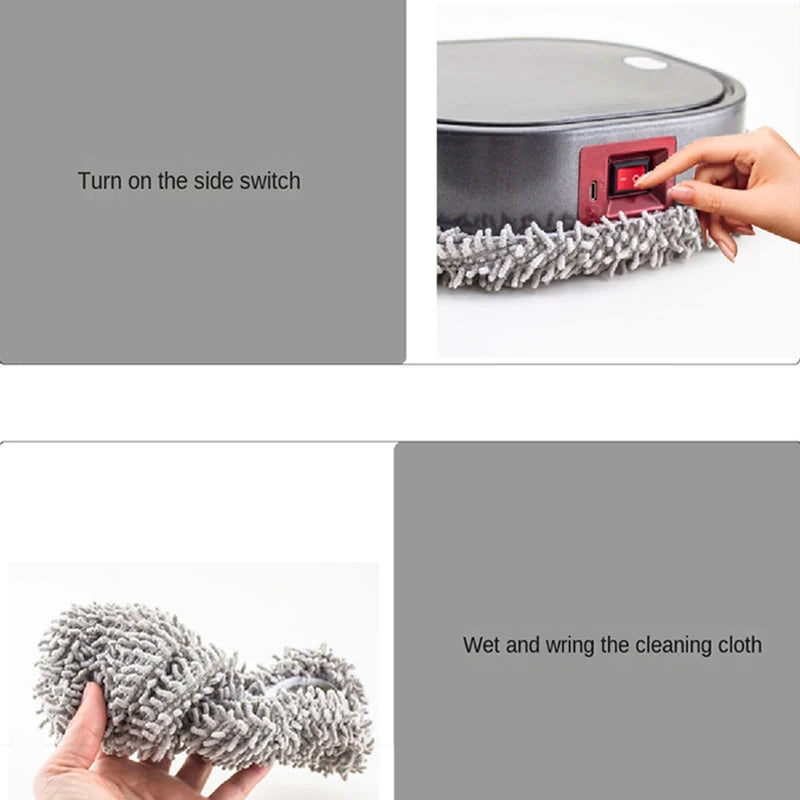 Robot Aspirapolvere e Lavapavimenti 3 in 1 Intelligente Ricaricabile con Spray e Funzione Asciutto/Bagnato