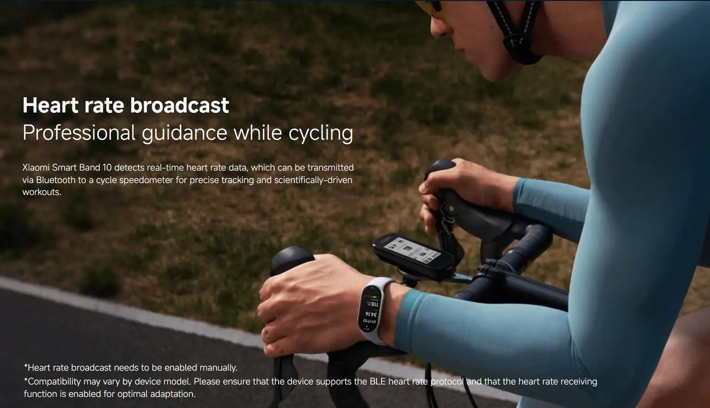 Xiaomi Mi Band 10 - Fitness Tracker con Display AMOLED 1.72" e 150+ Modalità Sport