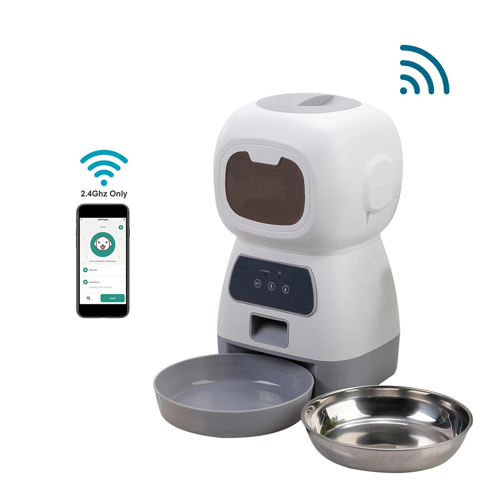 Dispenser Automatico Smart Tuya per Cani e Gatti - Alimentazione Remota via App