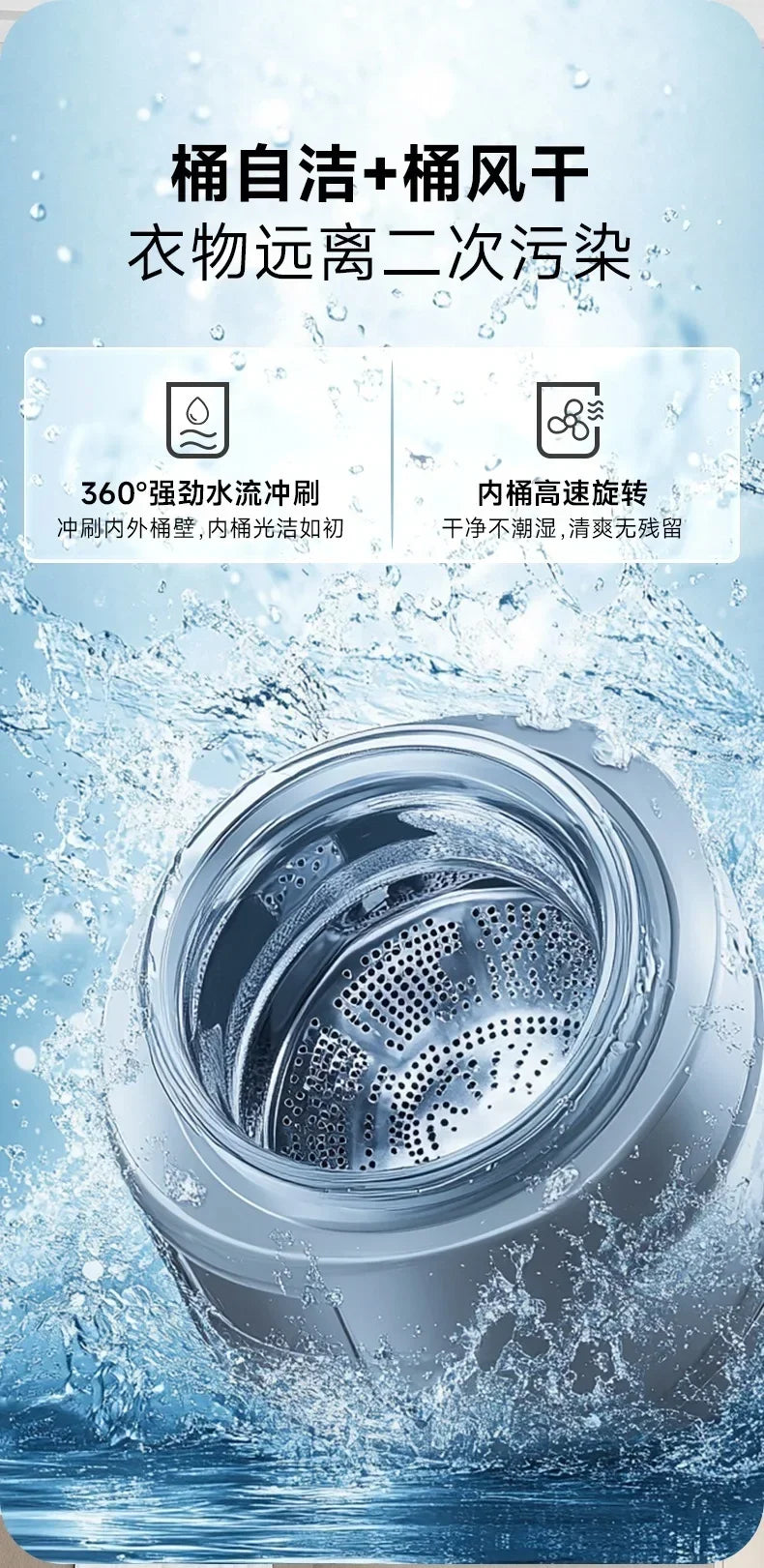 Lavatrice Automatica a Carica Dall'Alto 10-20KG - Lavaggio e Asciugatura Integrati