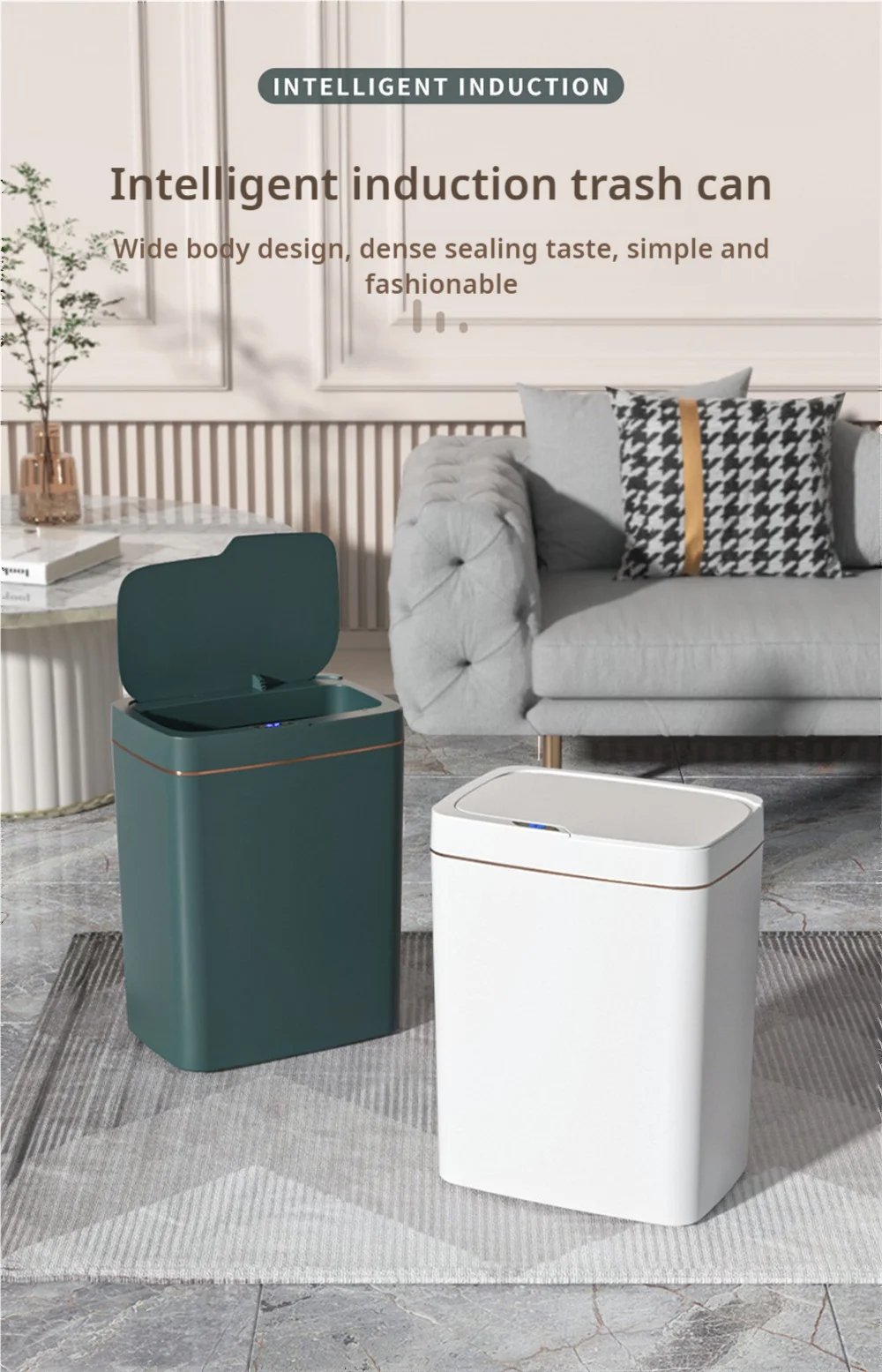 Cestino Intelligente per Bagno con Insaccamento Automatico 15L
