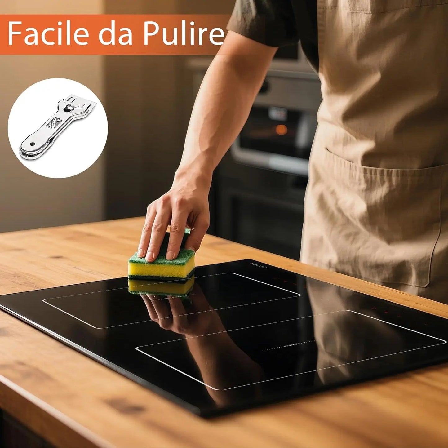 Piano Cottura a Induzione NOXTON 60cm 4 Zone con Booster e Timer