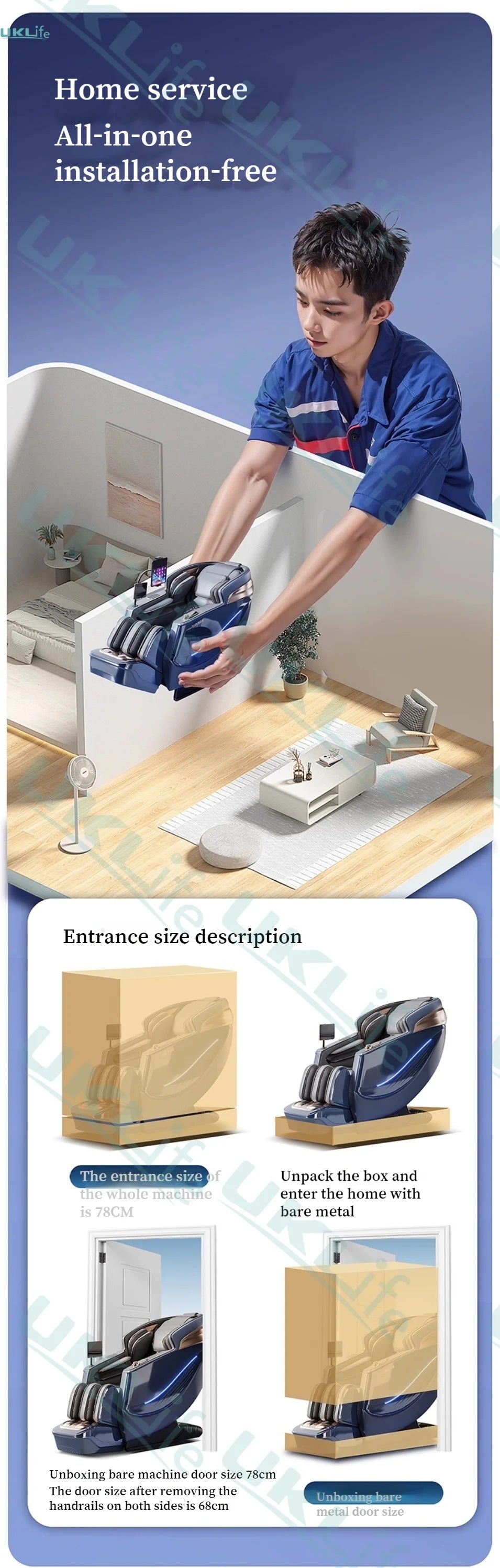 Poltrona Massaggiante 6D Zero Gravity SL Track - Controllo Vocale AI Riscaldamento Thai Stretch