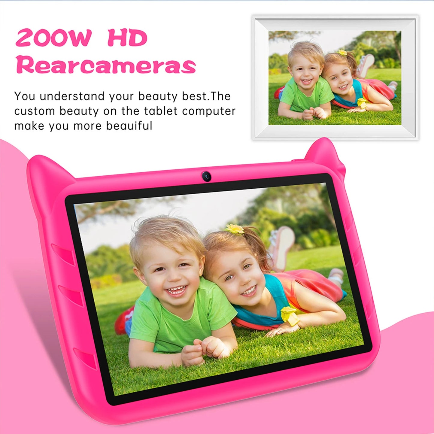 Tablet per Bambini 7" Android 13 - 4GB RAM 64GB ROM, WiFi 5G, Dual Camera, Educativo