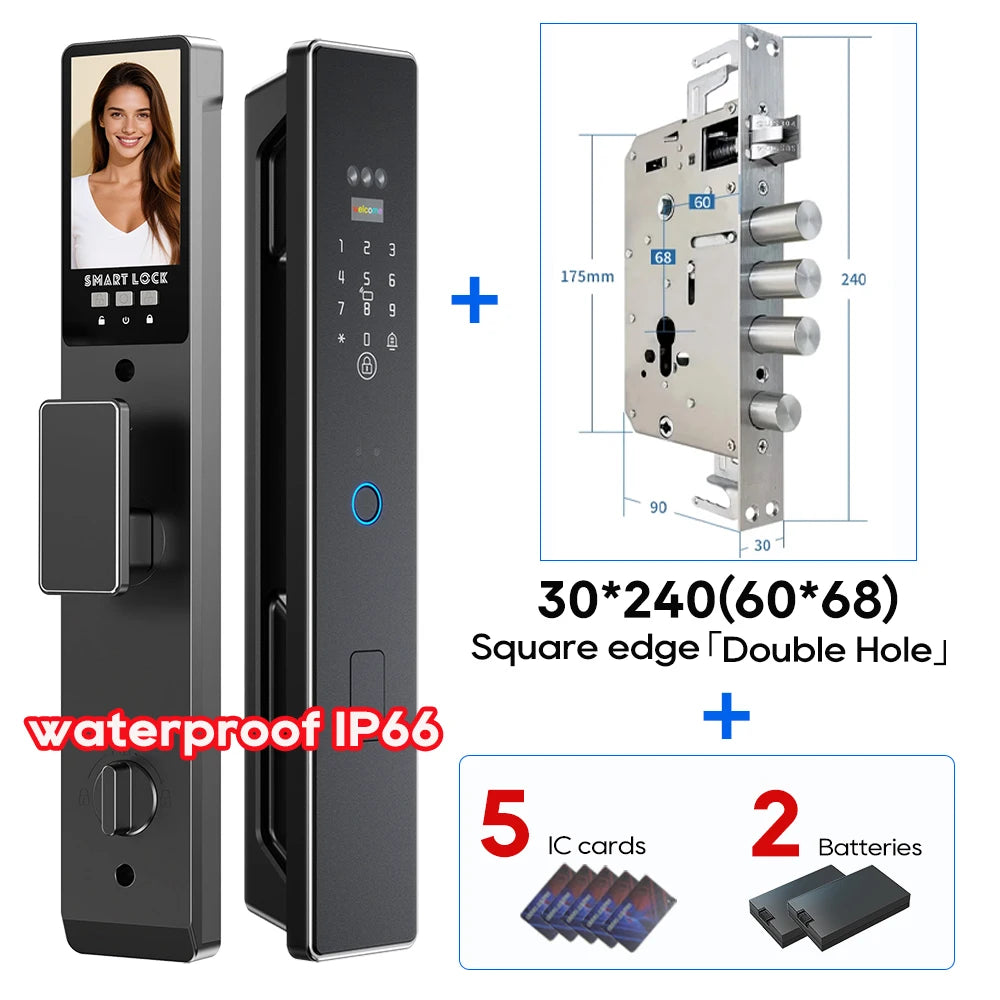 Serratura Smart WiFi con Riconoscimento Vena Palmare e Facciale 3D