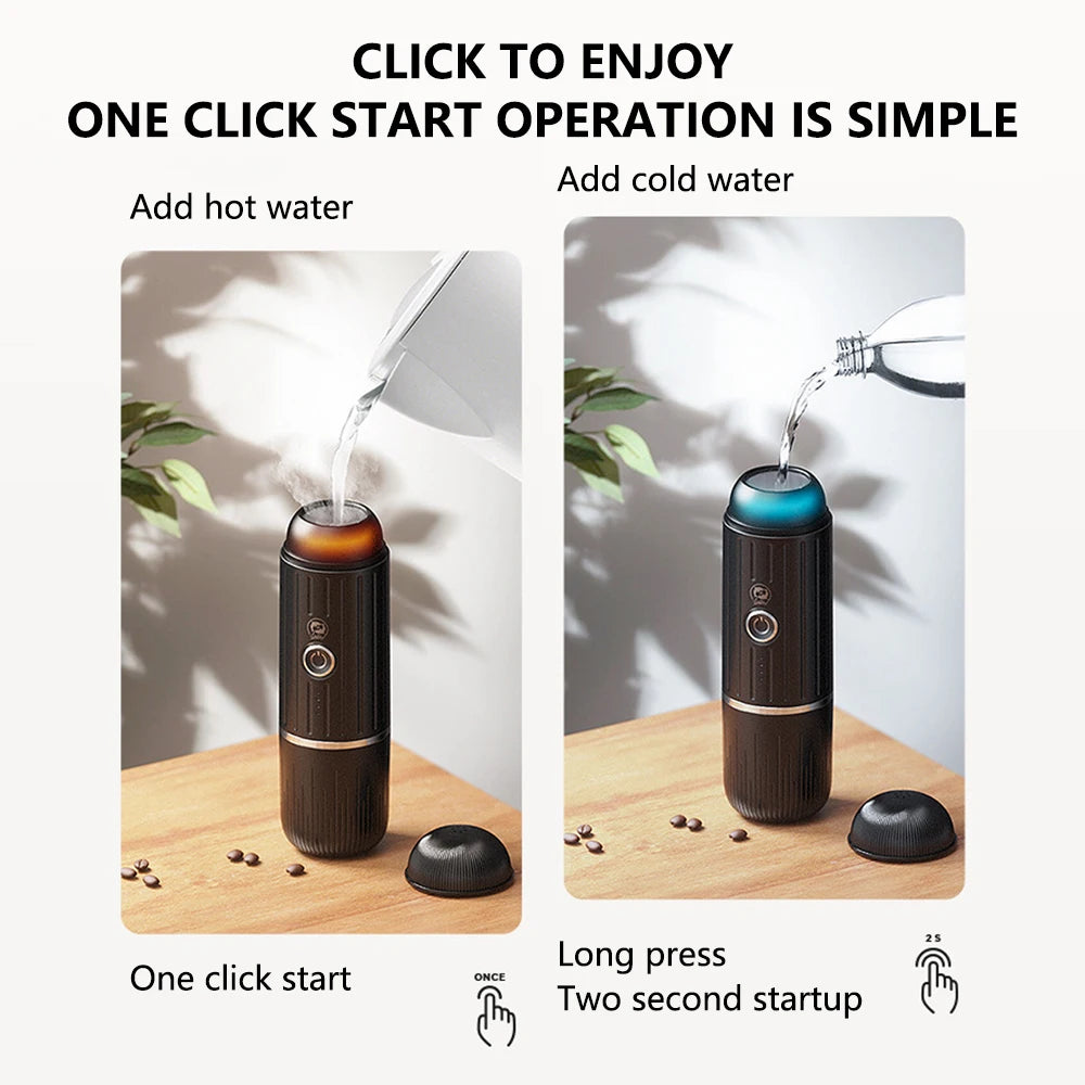 Macchina Caffè Espresso Portatile ICafilas ME2218 - 2 in 1 Capsule e Macinato, Riscaldamento Automatico