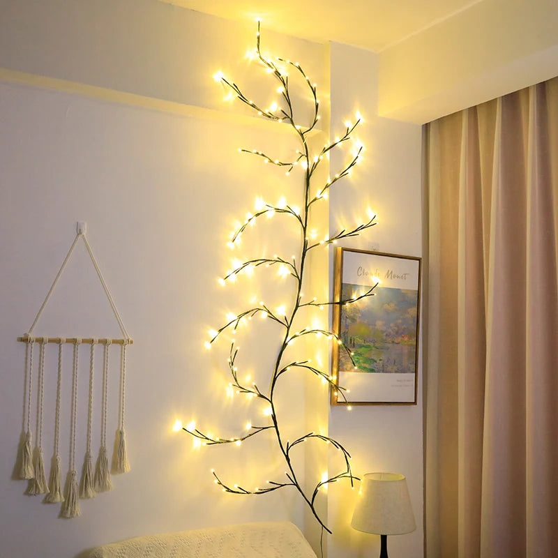 Luci Decorative LED Ramo di Salice - 144 LED per Natale e San Valentino