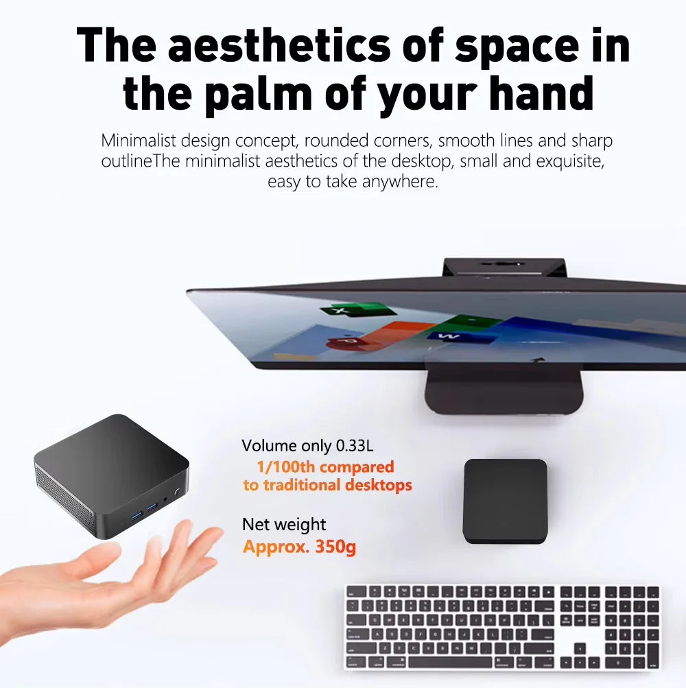 Mini PC Intel Core i9 - Computer Desktop Compatto Windows 11 con WiFi6 e SSD NVMe 1TB