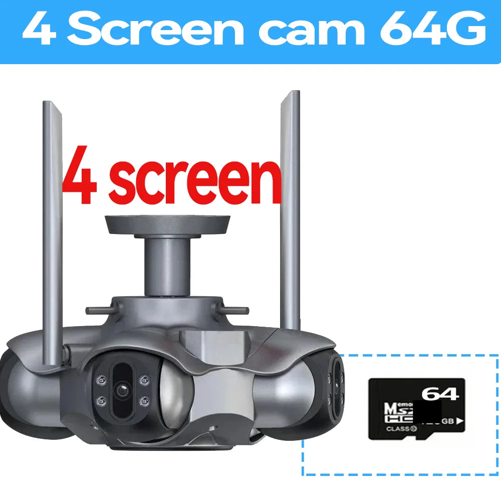 Telecamera WiFi 25MP Cinque Lenti PTZ 720° - Videosorveglianza IP 10K 20MP per Casa